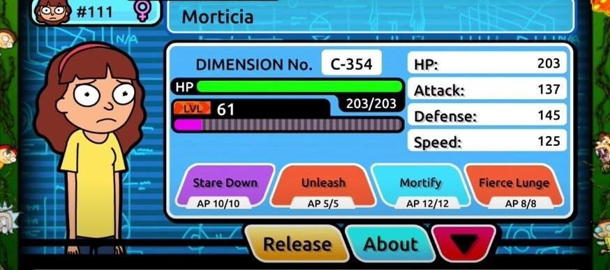 Pocket Mortys morticia