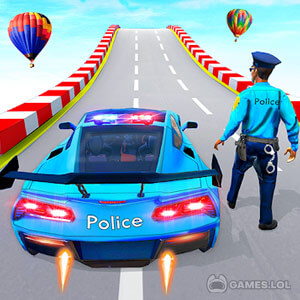 Play Police Car Ramp Stunts Race 3D on PC