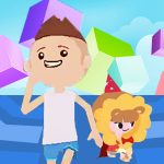 play together boy and girl running