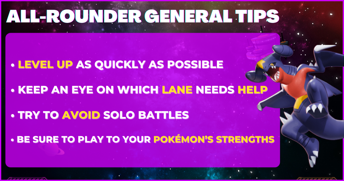 Pokemon UNITE All Rounder General Tips