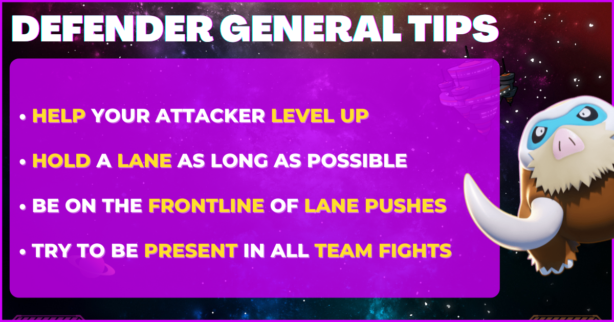 Pokemon UNITE Defenders General Tips