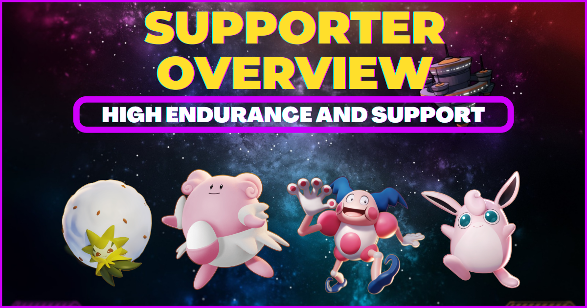 Pokemon UNITE Supporter Cheat Sheet Overview