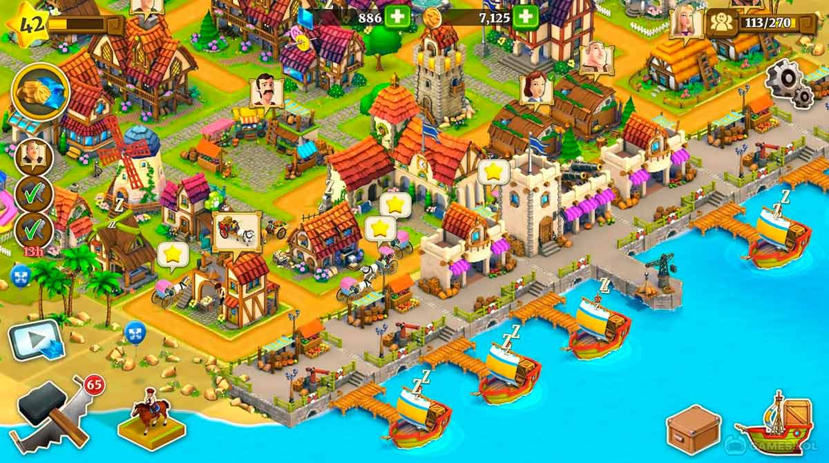 town village gameplay on pc