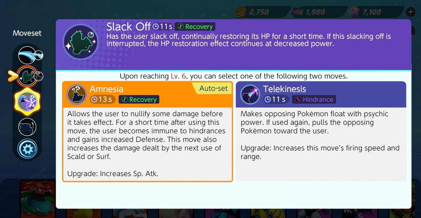 Pokemon Unite Slack Off