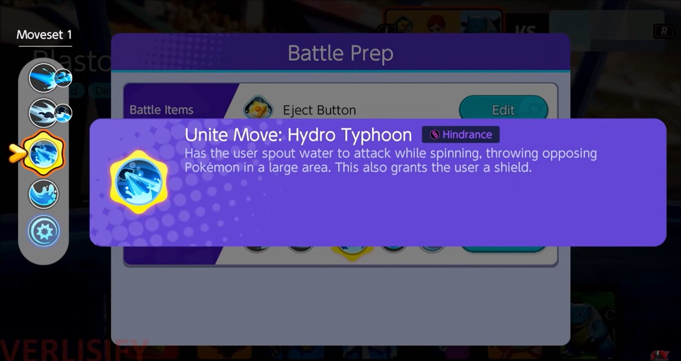 Pokemon UNITE Blastoise hydro typhoon