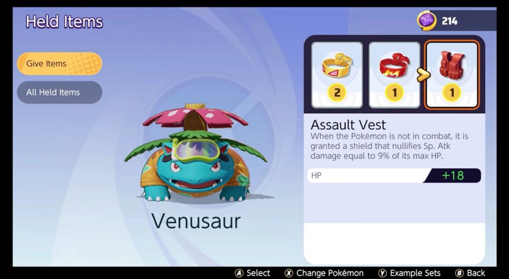 Pokémon UNITE Venusaur The Best Moveset, Held & Item Build