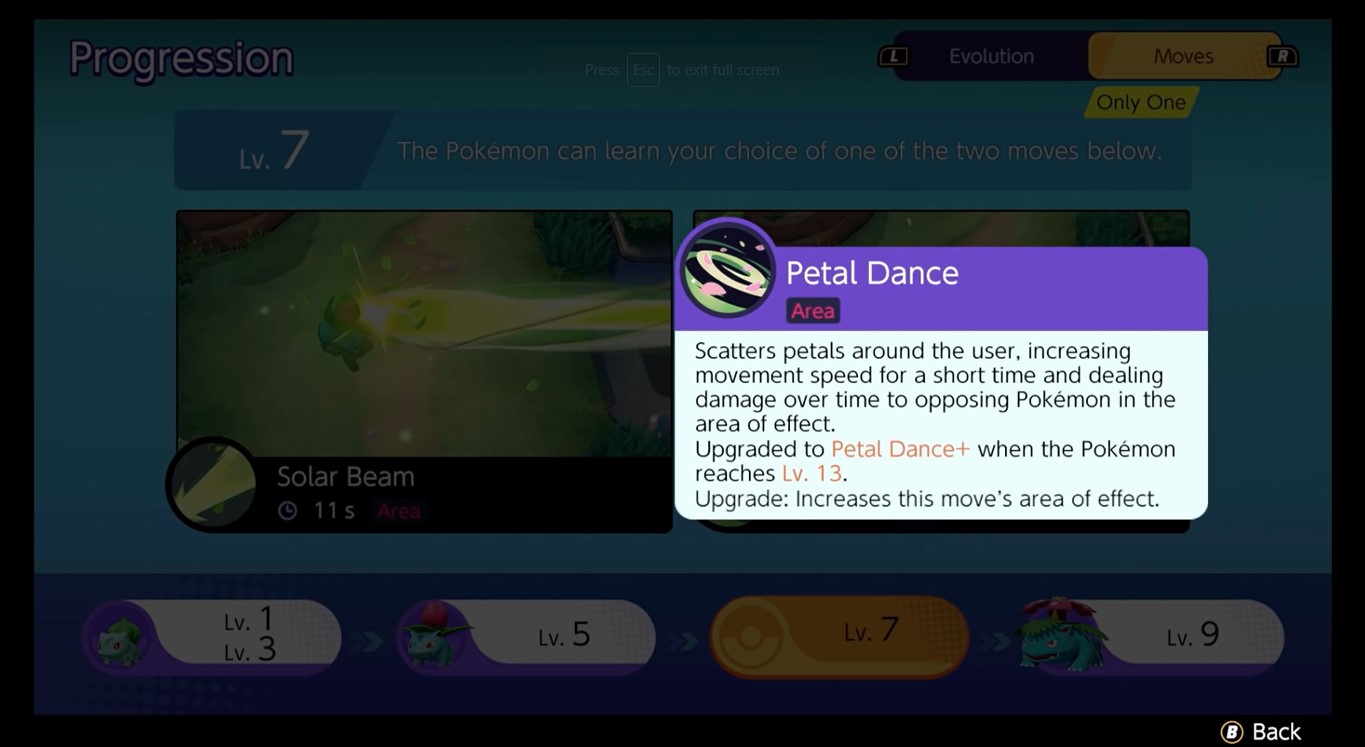 Pokemon UNITE Venusaur petal dance