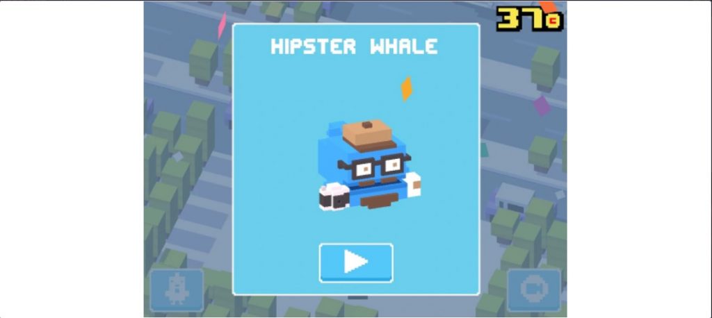 hipster whale crossy road