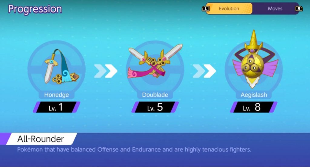 Aegislash Pokemon unite progression