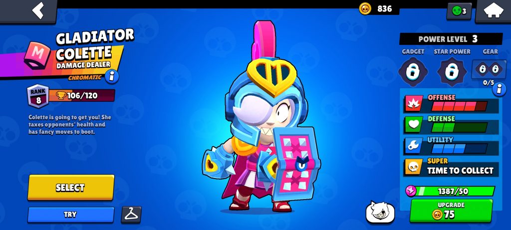 Gladiator colette brawl stars