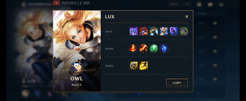 Lux Wild Rift Build Category