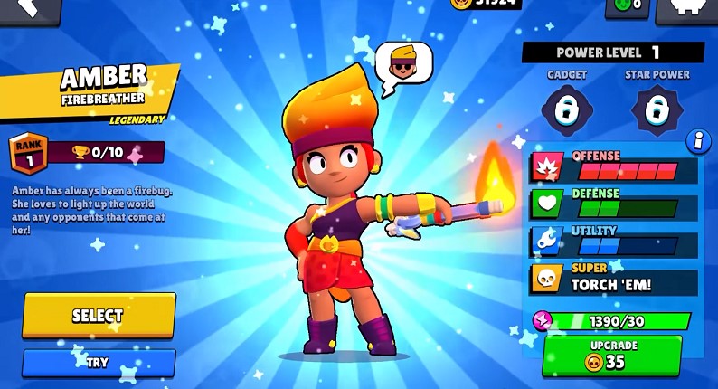 amber brawl stars guide