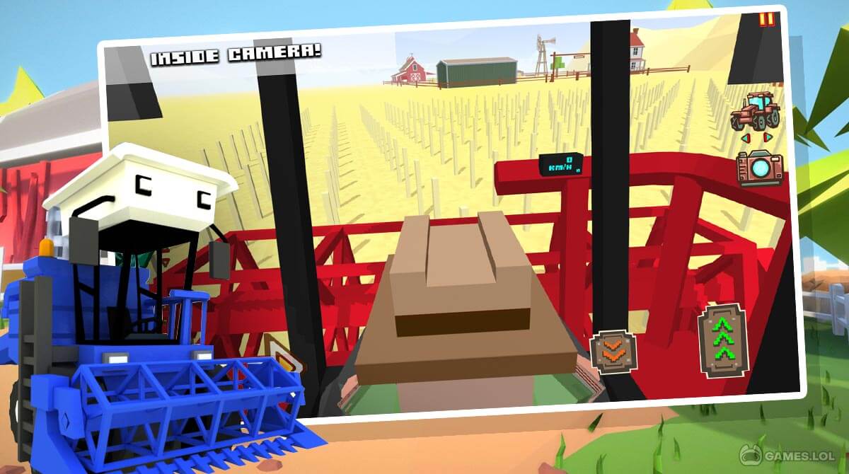 blocky farm racing simulator gameplay on pc