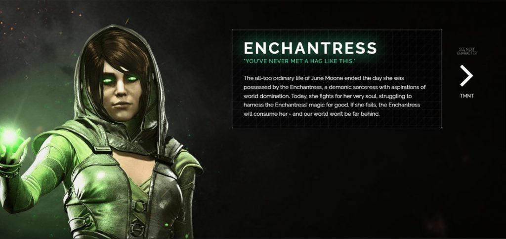 Injustice 2 Mobile - Enchantress uses her Arcane magic and supernatural  abilities to strike fear among her opponents. Full Roster Card Abilities  Revealed! #INJ2mobile