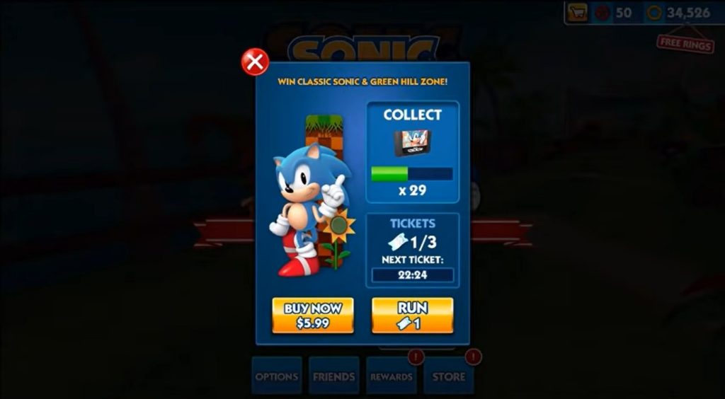 Sonic Dash Classic Sonic