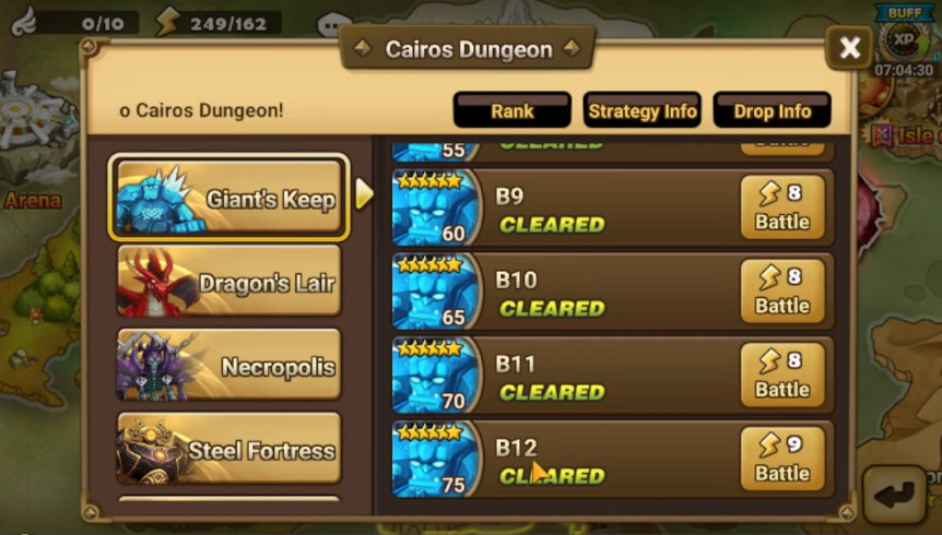 Summoners war dungeons