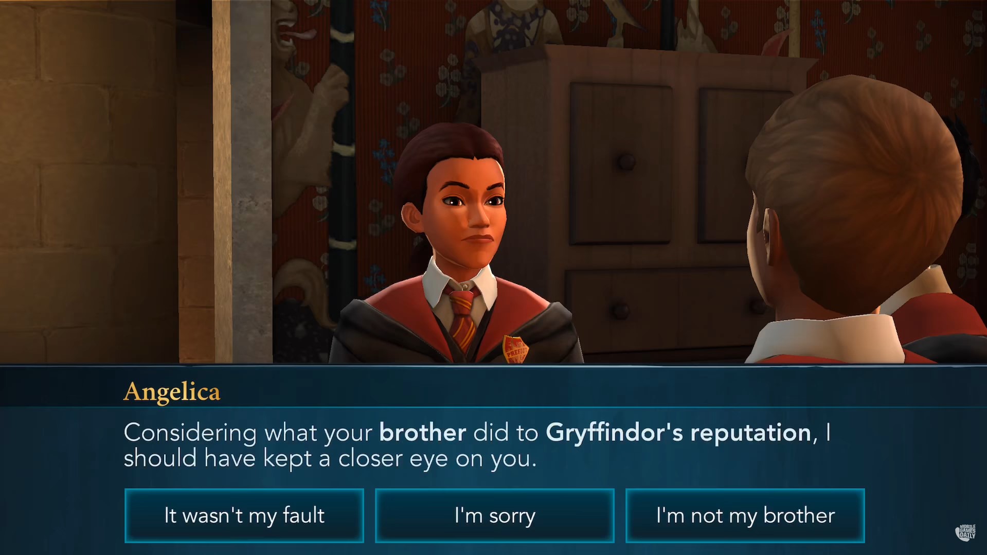 Harry Potter Hogwarts Mystery dialogues
