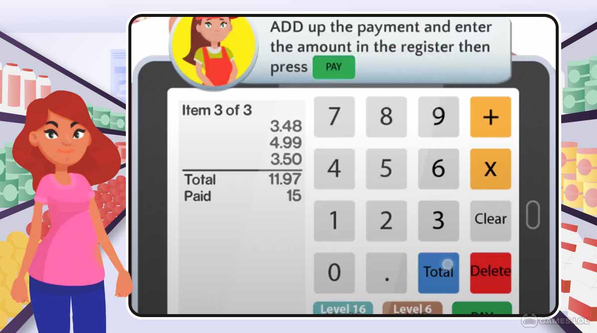 cash register simulation game
