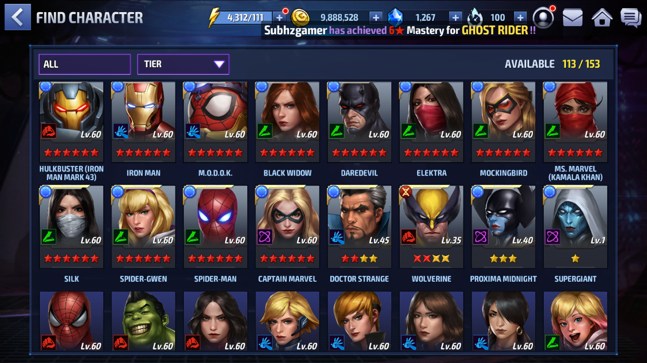 Marvel Future Fight Find a Character