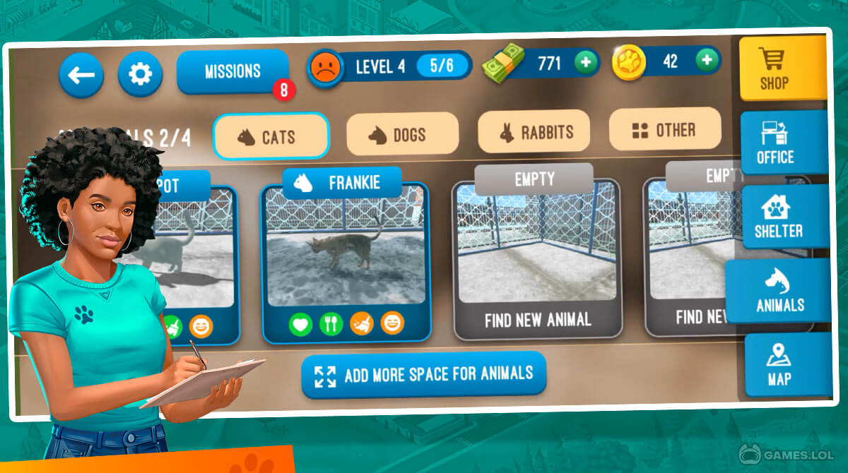 animal shelter gameplay on pc