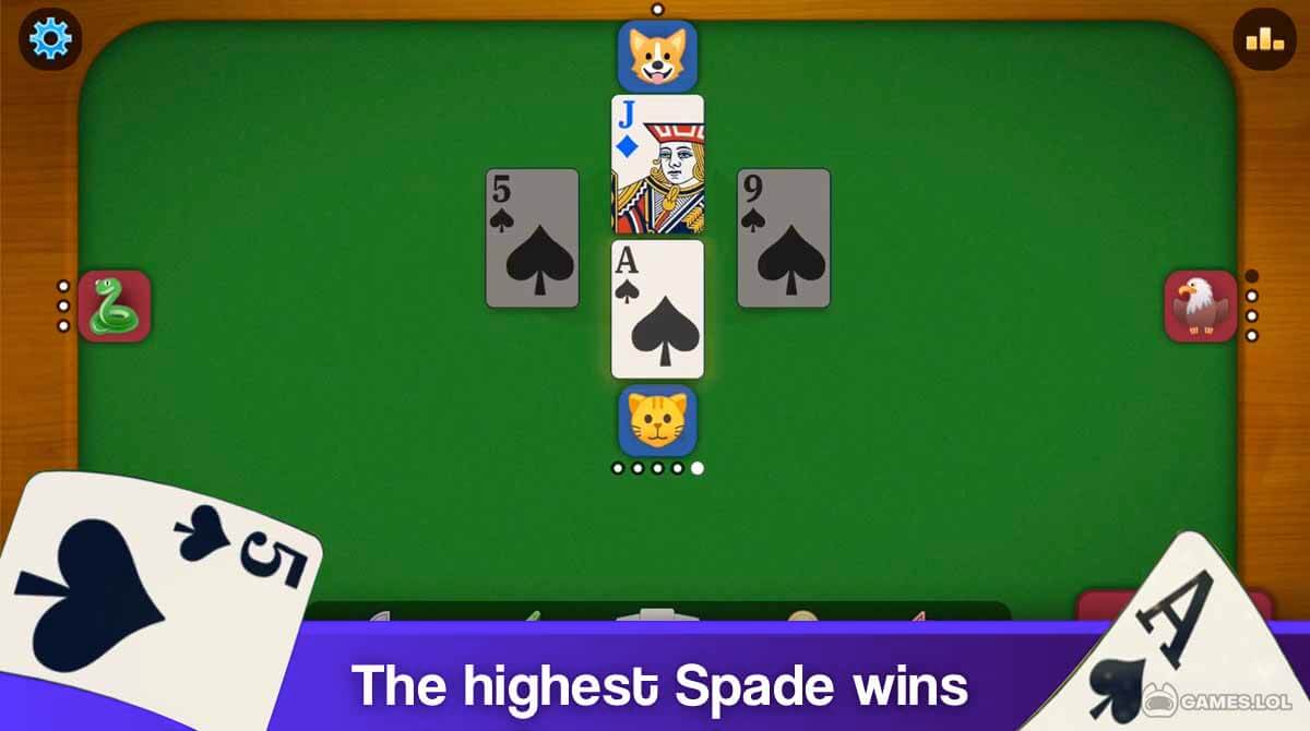 spades gameplay on pc