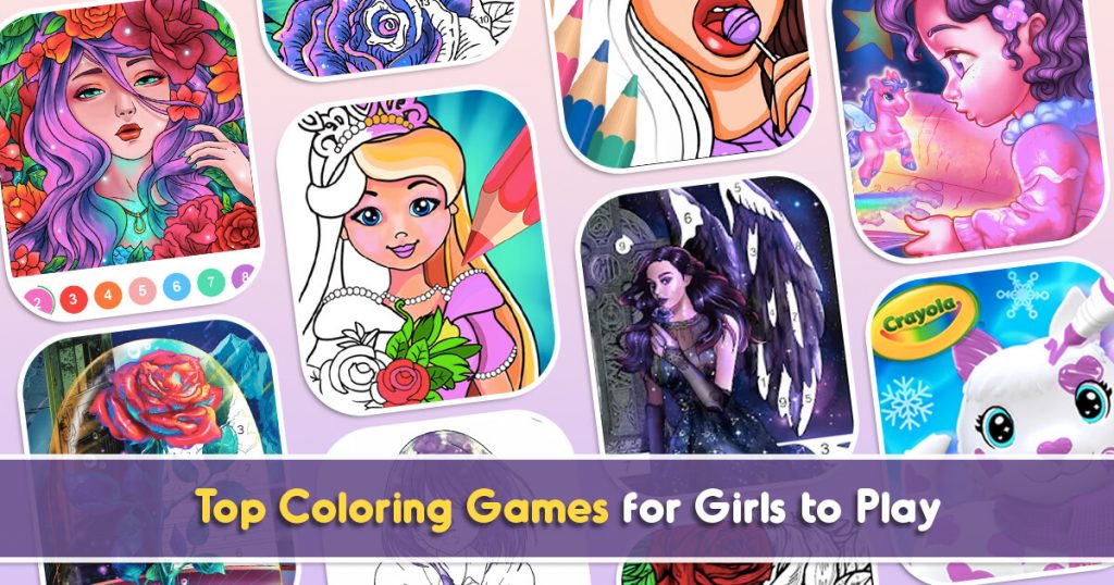Top Coloring Games for Girls header
