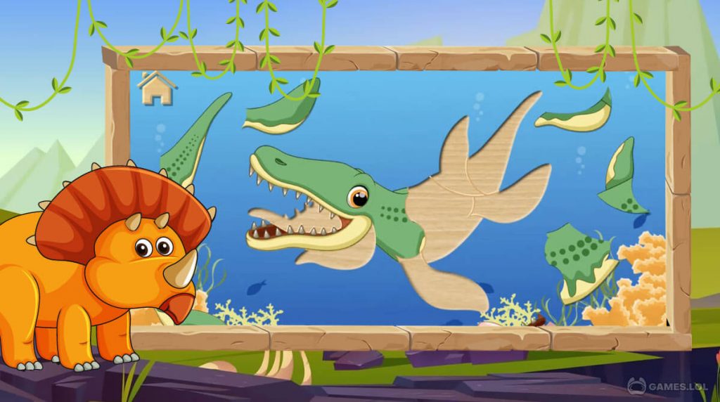 Dino Puzzle Free Games online for kids in Pre-K by Mr. Puzzlez
