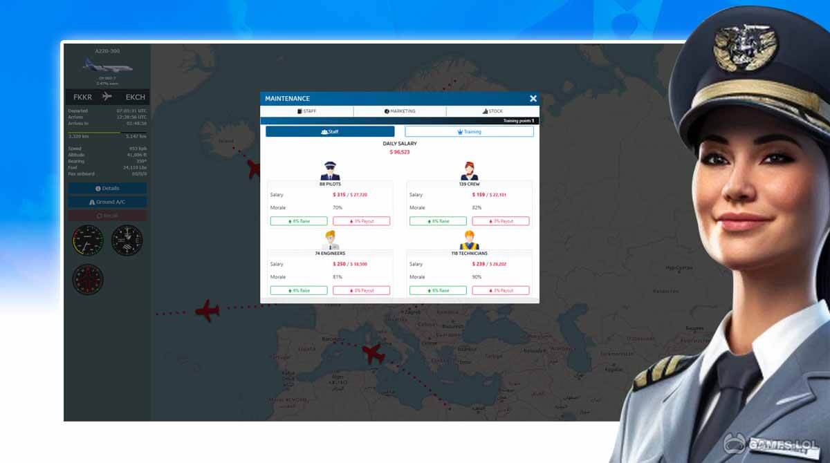 airline manager 2023 gameplay on pc