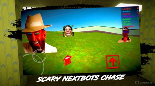 nextbots in backrooms gameplay on pc