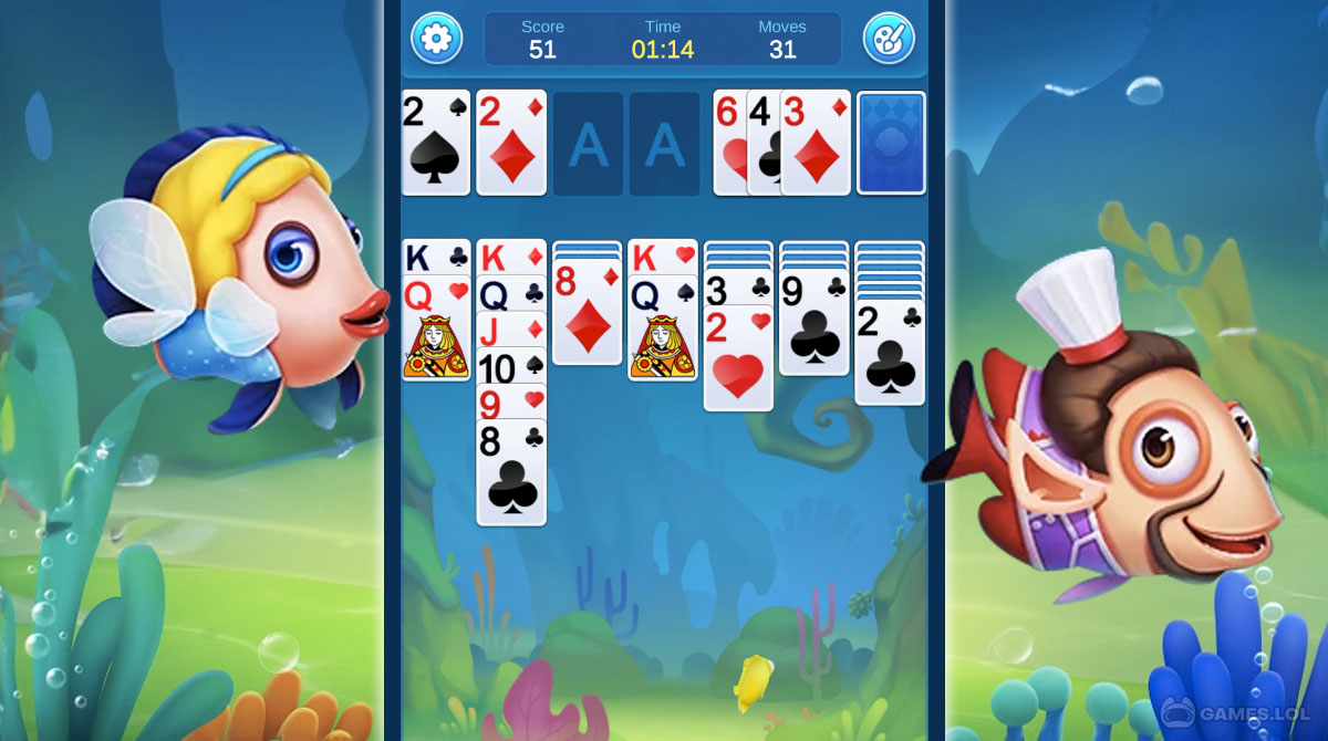 solitaire 3d fish gameplay on pc