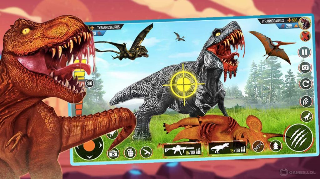 Download Wild Dino Hunting 3D: Gun Game android on PC