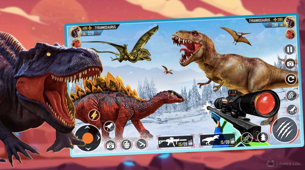 Download Wild Dino Hunting 3D: Gun Game android on PC