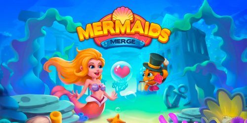 Play Merge Mermaids-magic puzzles on PC